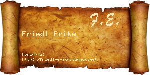 Friedl Erika névjegykártya