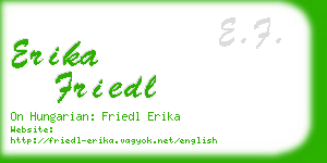 erika friedl business card
